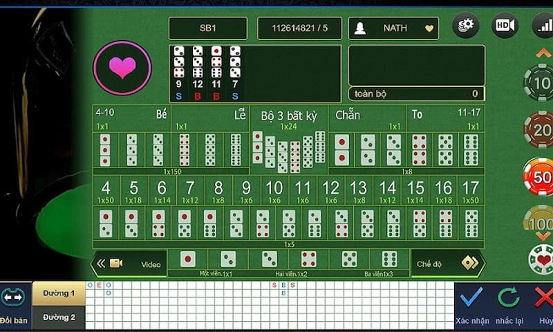 Đa dạng cửa cược tài xỉu 