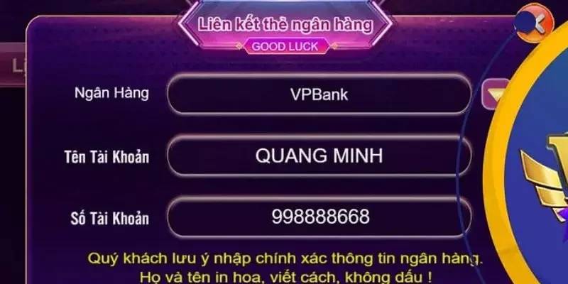 rút tiền thưởng từ ví game VB77